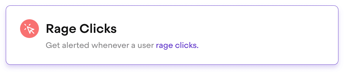 creating a rage click alert